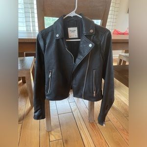 Abercrombie & Fitch leather moto jacket XS